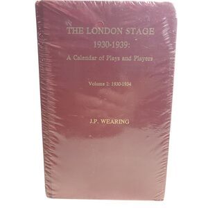 NEW The London Stage 1930 - 1939 A Calender of Plays & Players. Volumes 1, 2 & 3
